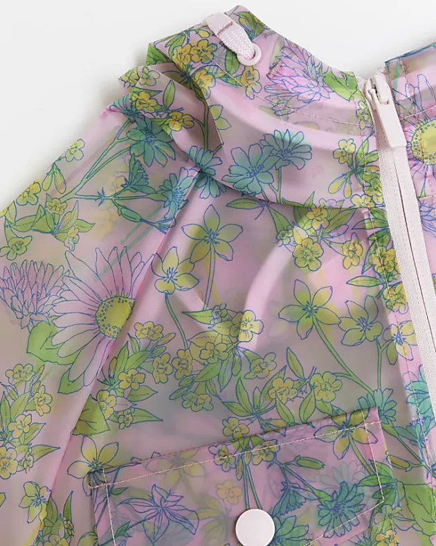 River Island Girls floral rain coat and bag set< Sets & Outfits
