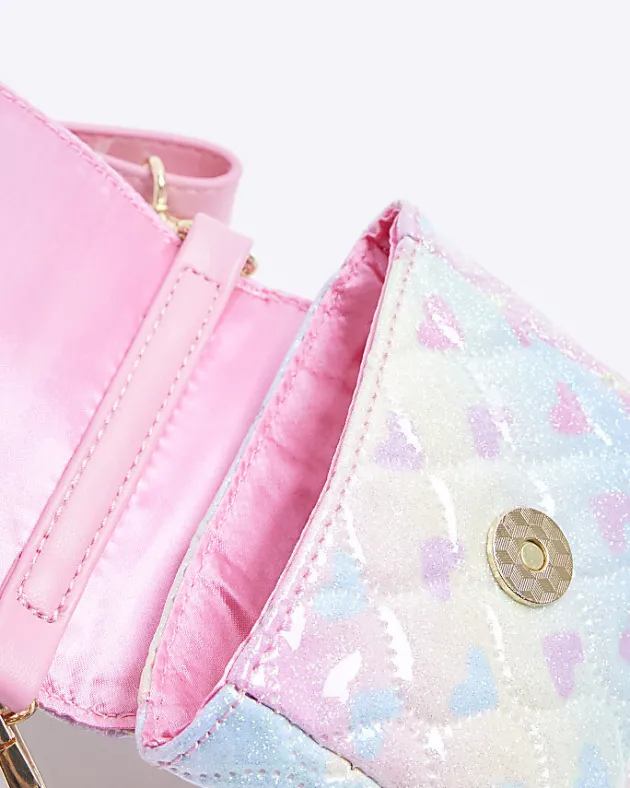 River Island Girls heart quilted cross body bag< Bags & Purses