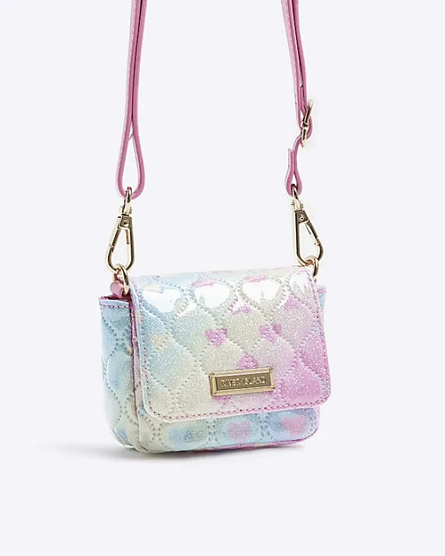 River Island Girls heart quilted cross body bag< Bags & Purses