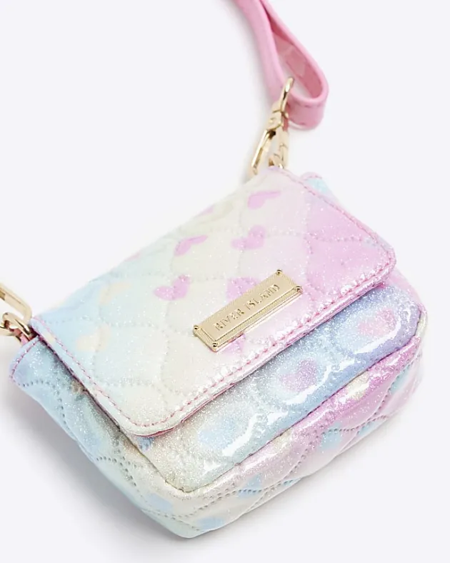 River Island Girls heart quilted cross body bag< Bags & Purses