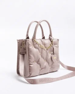 River Island Girls Pu heart stud shopper bag< Bags & Purses