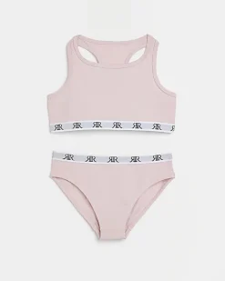 River Island Girls racer crop top and briefs set< Pyjamas & Underwear