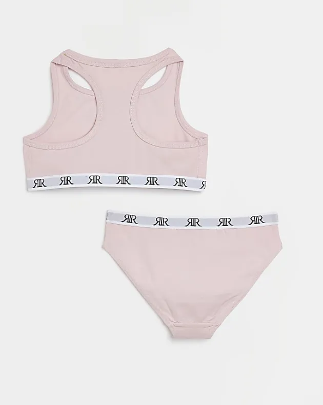 River Island Girls racer crop top and briefs set< Pyjamas & Underwear
