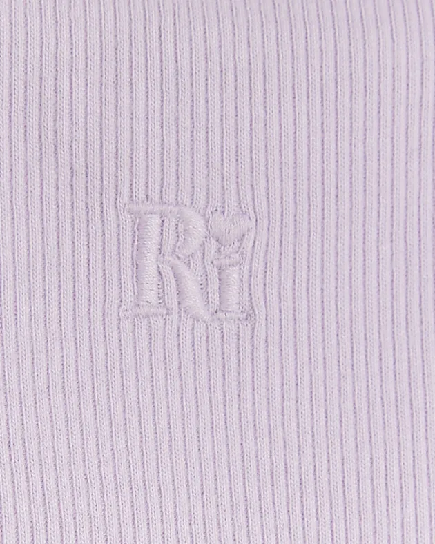 River Island Girls rib embroidered logo crop vest< Tops & T-shirts