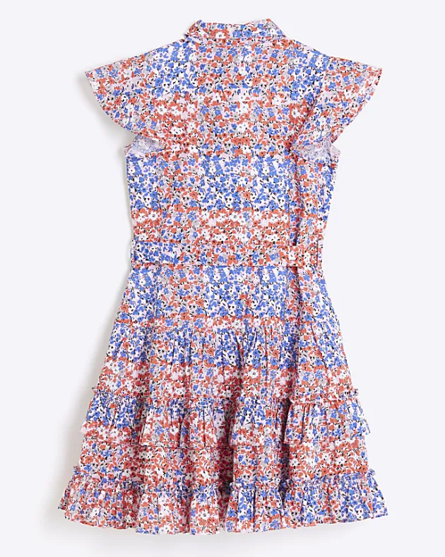 River Island Girls floral belted shirt dress< Dresses