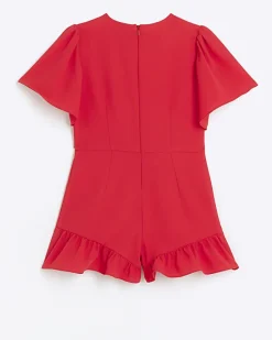 River Island Girls short sleeve belted playsuit< Dresses