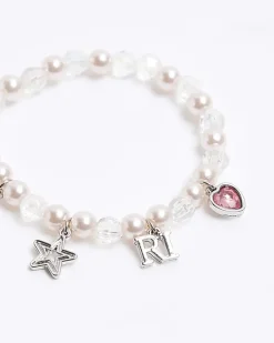 River Island Girls silver pearl charm bracelet< Accessories & Jewellery