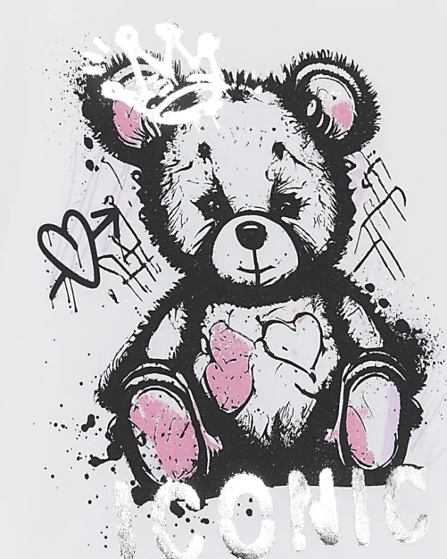 River Island Girls bear graphic print t-shirt< Tops & T-shirts