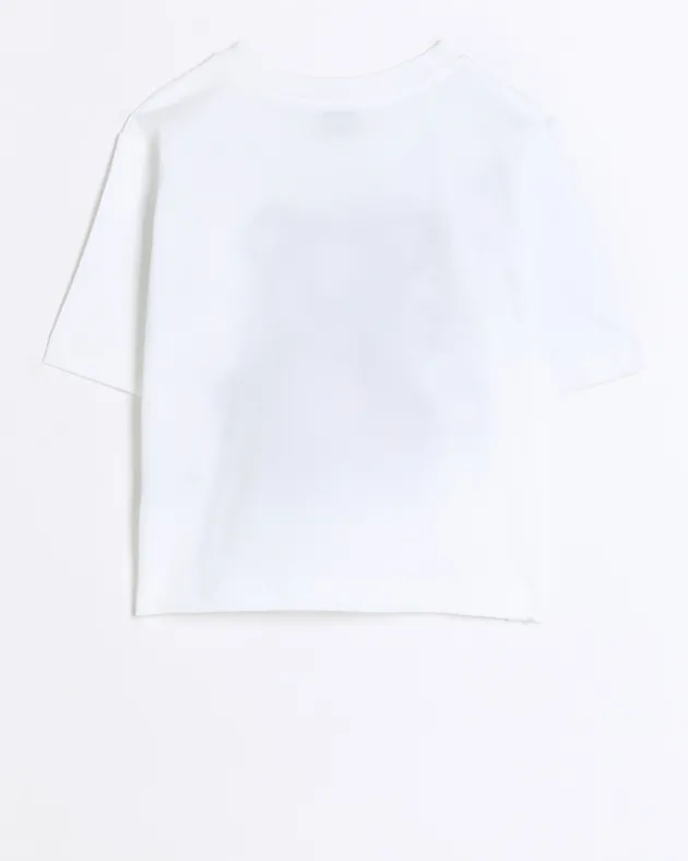 River Island Girls bear graphic print t-shirt< Tops & T-shirts