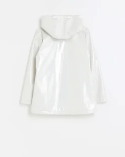 River Island Girls glitter hooded rain coat< Coats & Jackets