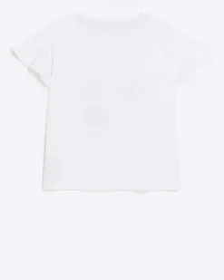 River Island Girls graphic frill t-shirt< Tops & T-shirts