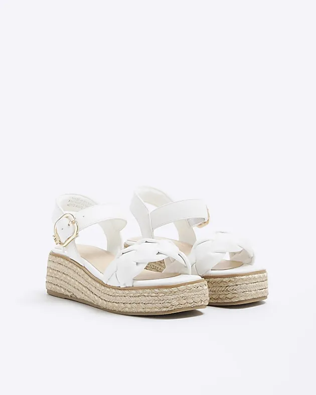 River Island Girls plait strap wedge sandals< 9 - 12 Yrs
