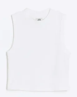 River Island Girls rib high neck tank top< Tops & T-shirts