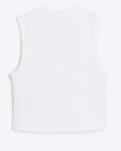 River Island Girls rib high neck tank top< Tops & T-shirts
