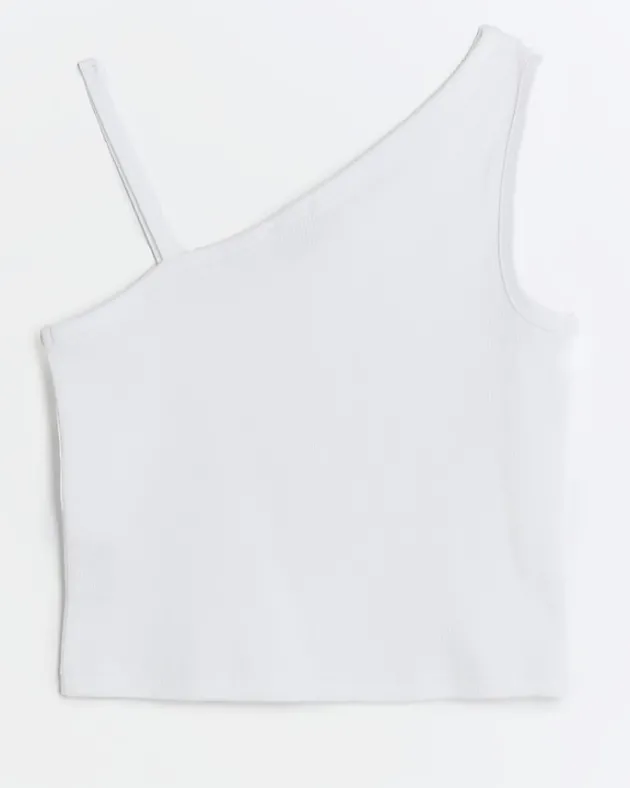 River Island Girls rib one shoulder vest top< Tops & T-shirts