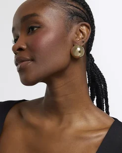 River Island Gold Ball Stud Earrings< Jewellery