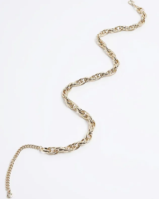 River Island Gold chunky chain link necklace< Jewellery