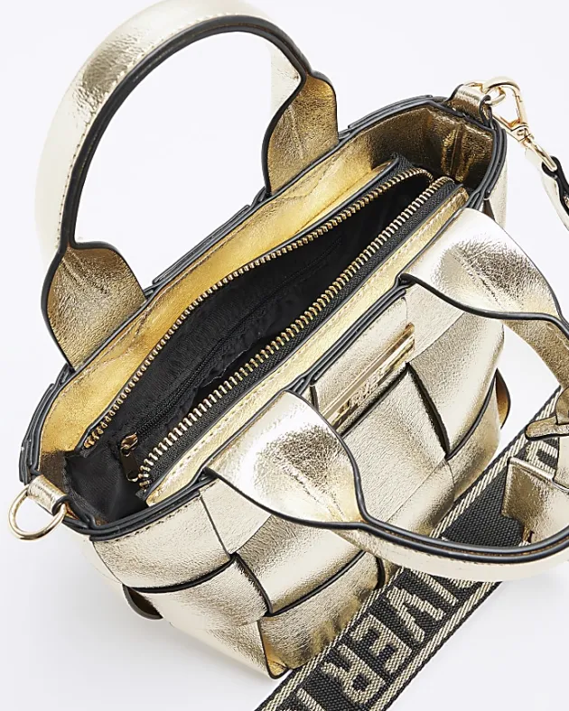 River Island Gold chunky weave small tote bag< Bags, Purses & Luggage
