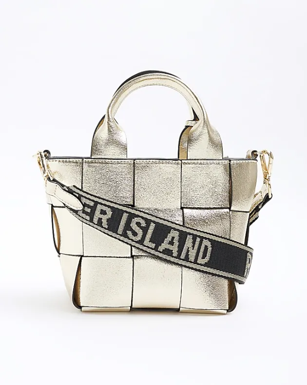 River Island Gold chunky weave small tote bag< Bags, Purses & Luggage