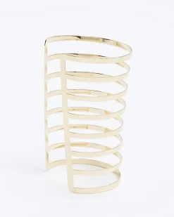 River Island Gold Cuff Chunky Bracelet< Jewellery