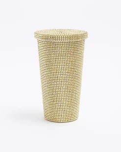 River Island Gold Diamante Cup< Accessories