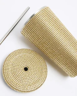 River Island Gold Diamante Cup< Accessories