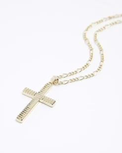 River Island Gold plated cross necklace< Jewellery & Watches