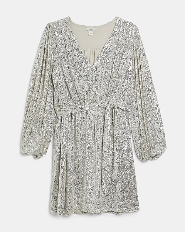 River Island Gold sequin maternity belted mini dress< Maternity