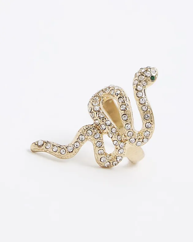 River Island Gold Snake Ring< Jewellery