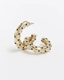 River Island Gold Stud Hoop Earrings< Jewellery