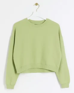 River Island crop plain sweatshirt< Loungewear