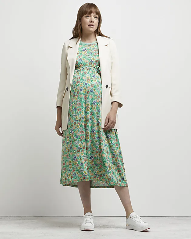 River Island floral maternity midi dress< Maternity