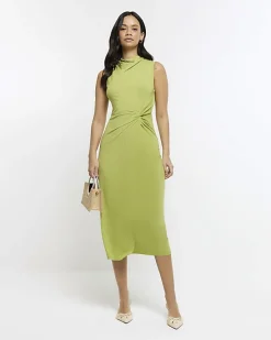 River Island knot detail bodycon midi dress< Dresses