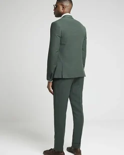 River Island linen slim fit suit trousers< Suits