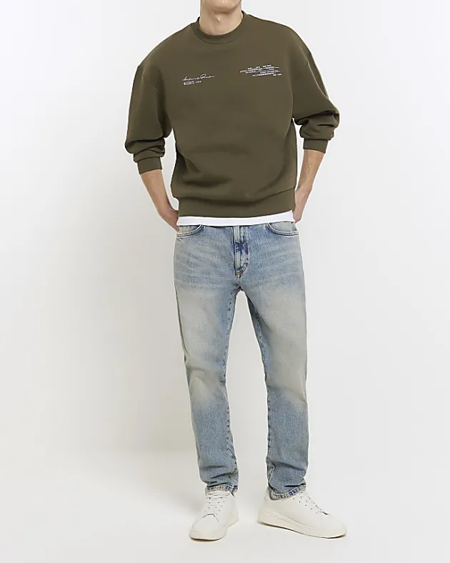 River Island oversized fit graphic sweatshirt< Hoodies & Sweatshirts