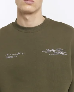 River Island oversized fit graphic sweatshirt< Hoodies & Sweatshirts