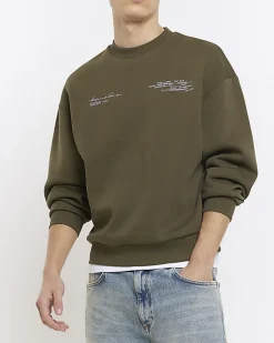 River Island oversized fit graphic sweatshirt< Hoodies & Sweatshirts