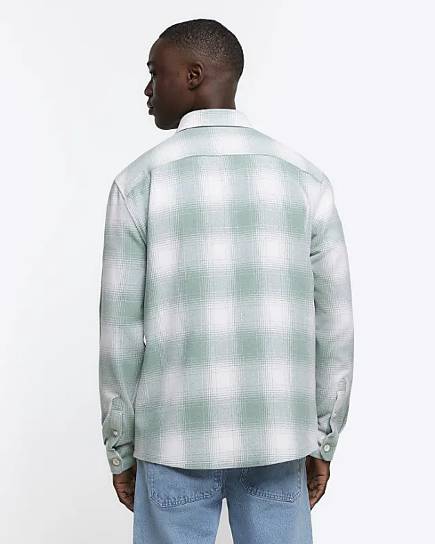 River Island regular fit check long sleeve shirt< Shirts