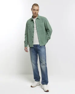 River Island regular fit corduroy overshirt< Shirts