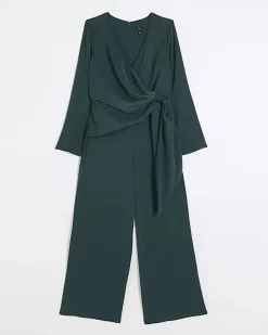 River Island satin knot detail jumpsuit< Jumpsuits & Playsuits