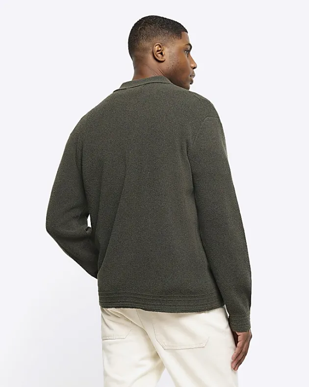 River Island slim fit boucle knit cardigan< Jumpers & Cardigans