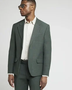 River Island slim fit linen suit jacket< Suits