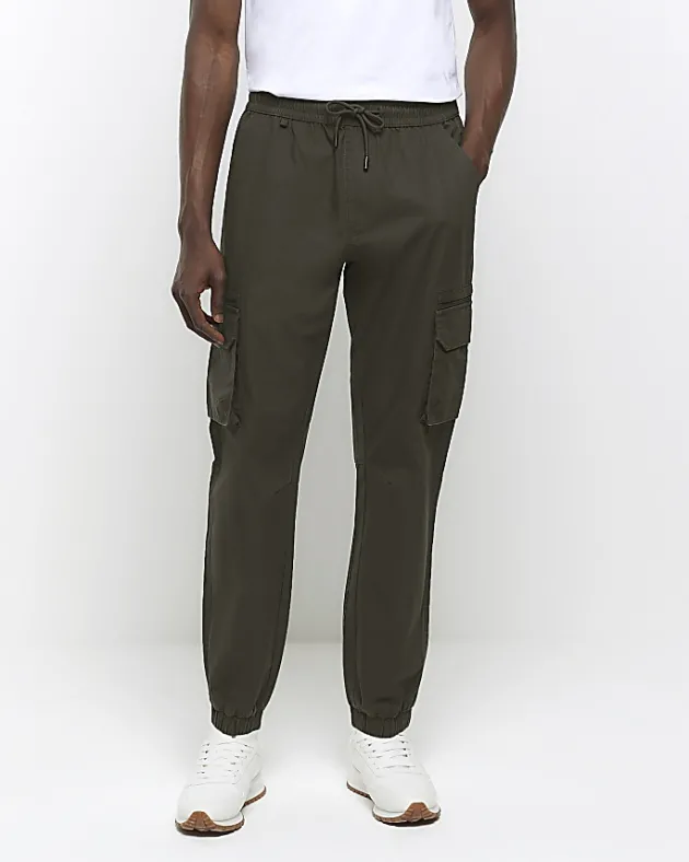 River Island slim fit ripstop cargo trousers< Trousers