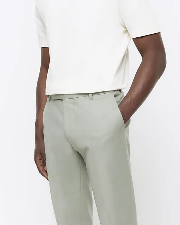 River Island slim fit smart chino trousers< Trousers