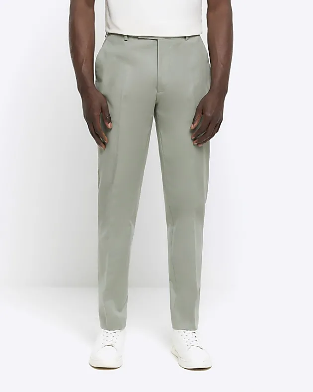 River Island slim fit smart chino trousers< Trousers