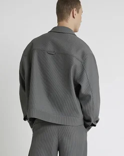 River Island tapered fit plisse smart trouser< Trousers