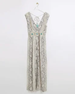River Island animal print plunge jumpsuit< Swimwear & Beachwear