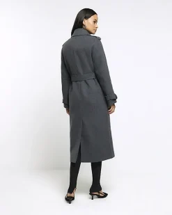 River Island belted longline trench coat< Coats & Jackets
