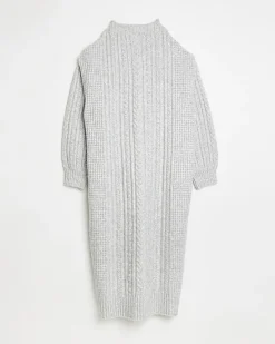 River Island cable knit jumper midi dress< Dresses