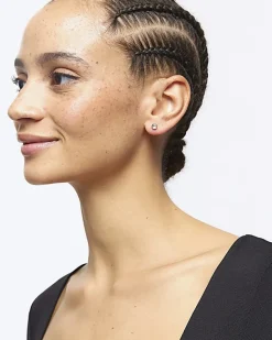 River Island Diamante Stud Earrings< Jewellery